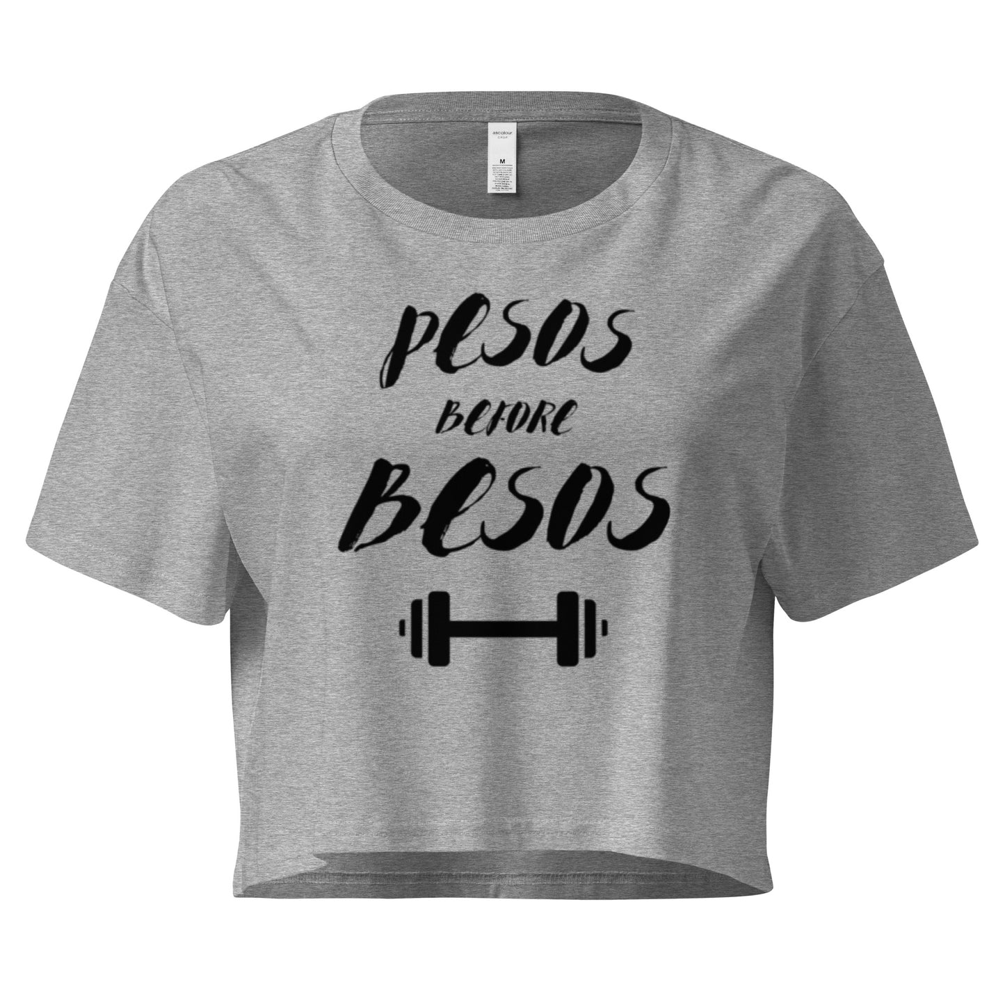 Pesos Before Besos Crop Top