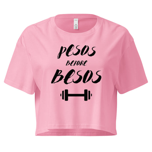 Pesos Before Besos Crop Top