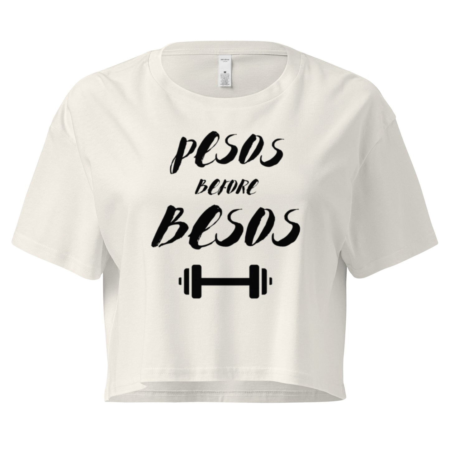 Pesos Before Besos Crop Top